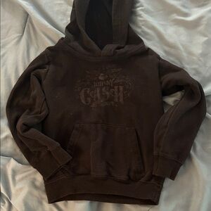 Kids Black Hoodie with Graphic Design
